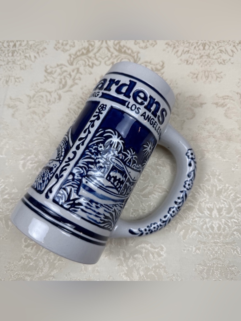 Vintage Busch Gardens Ceramarte Stein Mug, Williamsburg, L.A., Tampa